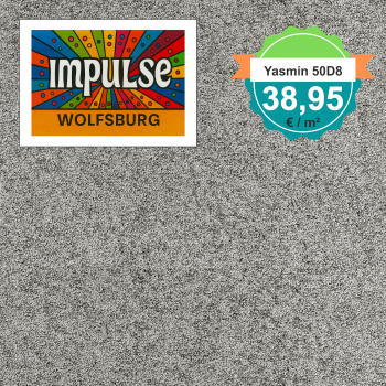 Vorwerk Yasmin 50D8 dunkelgreige Teppichboden – Draufsicht quadratisch